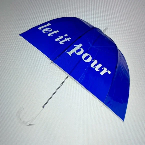 ☔️💧☔️ KATE SPADE “LET IT POUR “CLEAR UMBRELLA ☔️💧☔️ NWT ☔️💧☔️ - Picture 7 of 16